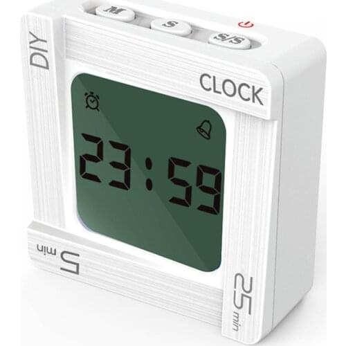 Creative Shaking Alarm Clock Any Minute Time Manage Device Meeting Kitchen Timer DIY Mini Multifunction Snooze Daily time Clocks