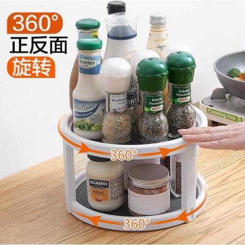 Kitchen Rotating Seasoning Rack Spice Storage Box Rack Refrigerators And Kitchen Organizer