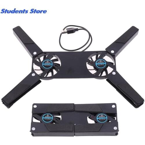 CPU Cooler Foldable USB Cooling Fan Mini Octopus Cooler Pad Quiet Stand Double Fans for 7-15 inch Notebook Laptop