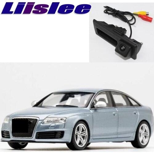 LiandLee Car Trunk Handle Rear View Reversing Parking Camera For Audi A4 B8 8K Sedan 2008~2016