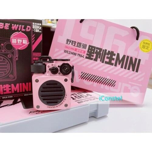 M&G SHOP Mao king Wild Pink wireless Bluetooth speaker radio MW-PVX outdoor sport portable metal AI smart mini speaker gift box