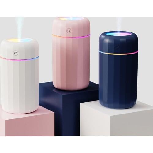 Mini Car Humidifier Auto Portable Air Humidifier Ultrasonic Spray Diffuser With Colorful Light For Vehicle Suv Office Bedroom