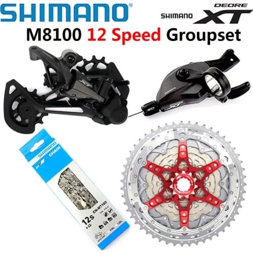 SHIMANO DEORE XT M8100 Groupset MTB Mountain Bike 1x12 Speed CSMZ903 11-51T 12s Chain M8100 Shifter Rear Derailleur