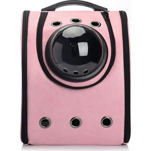 New PU Pet Space Bag Pet Dog Backpack Breathable Pet Going Out Cat Bag Portable Dog Bag Pet Supplies
