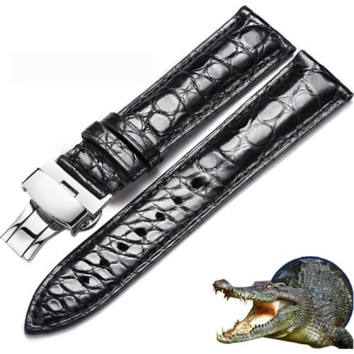 Real Alligator Watch Strap Genuine Leather Watch Bands For Men Or Women Watch Accessories 18mm 19mm 20mm 21mm 22mm