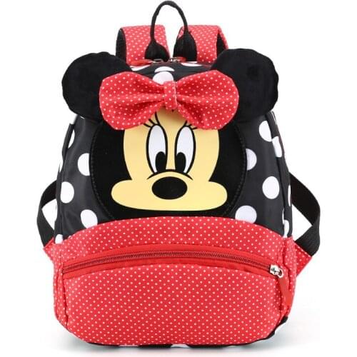 3D Mickey Mouse backpack Cute Cartoon Princess small backpack Kindergarten Boy Girl Baby Backpack Minnie Schoolbag