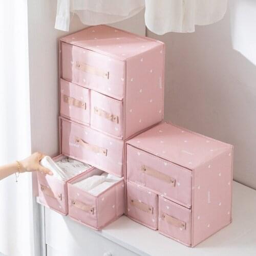 Pop Drawer Type Underwear Storage Boxes Foldable Storage Cabinet Organizer Underwear Closet Storage Box For Ties Socks Bra