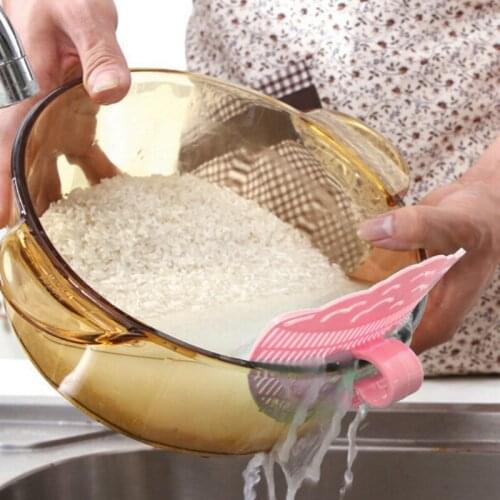 Smiley face Shaped Rice Wash Gadget Noodles Spaghetti Beans Colanders & Strainers Kitchen Fruit&Vegetable Cleaning Tool