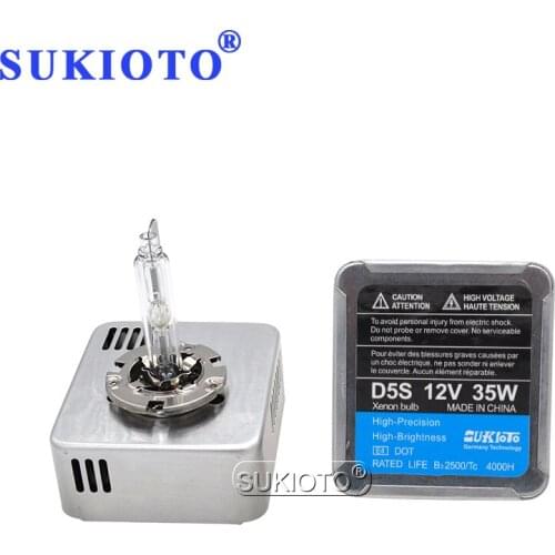 SUKIOTO 1 Pair Genuine High Bright D5S 5500K 35W Xenon HID Headlight Bulb Ballast Replace For New Tiguan Superb KIA K3 Buick