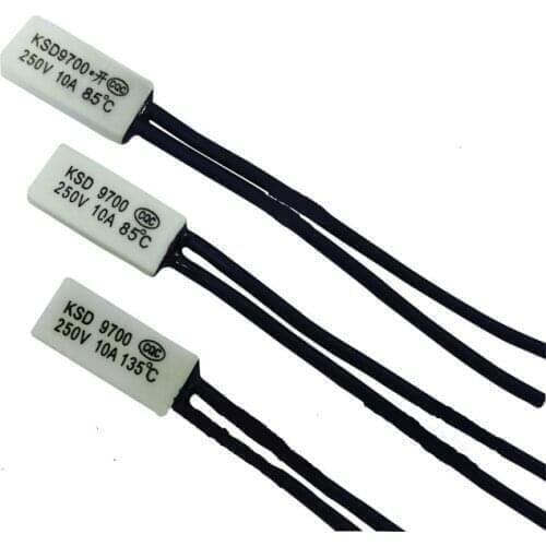 10 PCS Thermal Switch Ksd9700 Ceramic 80 Degree Normally Closed/Normally Open 10a250v Thermal Protector