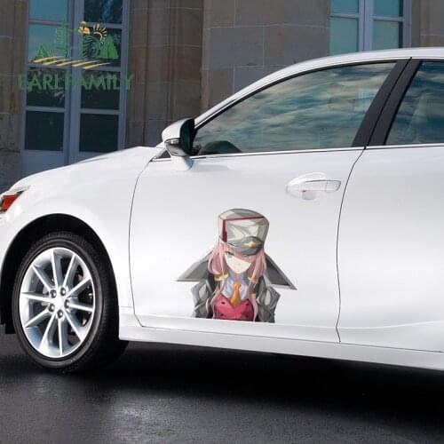 EARLFAMILY 43cm x 39cm For Zero Two Car Stickers Car Assessoires Decal Vinyl Material Waterproof Scratch-Proof For JDM SUV RV