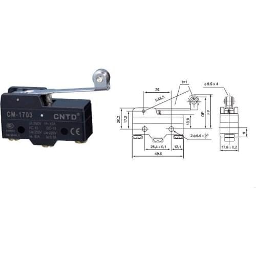 Top Quality Original CNTD CM-1703 Micro Switch/Limit Switch Ui 380V Ith 15A For Electric Forklift Machine Tool