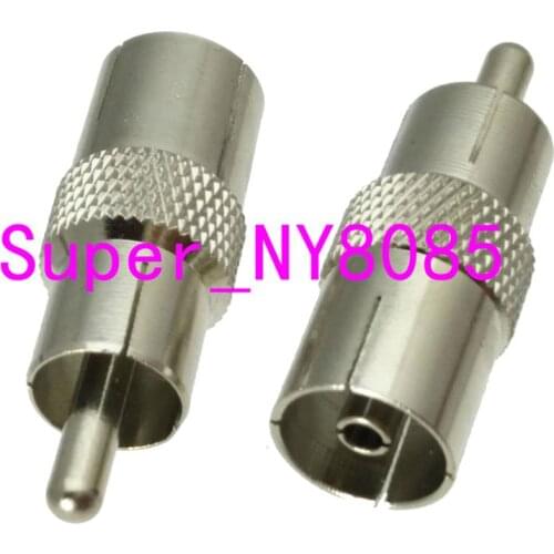 1pce Adapter IEC PAL DVB-T TV female jack to RCA plug male connector straight F/M