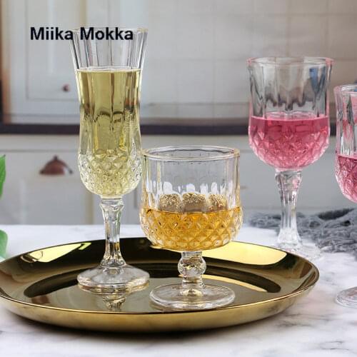 2pcs Diamond Pattern Wine Glass Crystal Wiskey Champagne Glasses Bordeaux Burgundy Wedding Party Birthday Gift Lead-Free