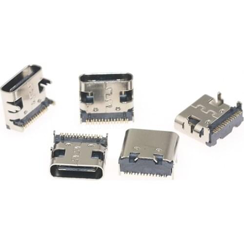 20/50 pcs USB3.1 Type-C DIP 3A Micro USB 6 pin/16 pin connector female port jack tail plug socket electrical terminal