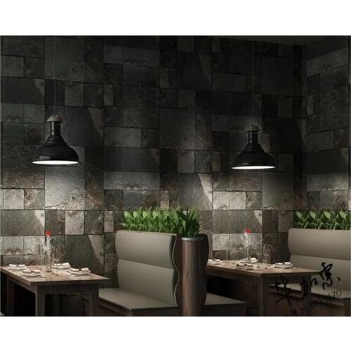 Beibehang 3D fashion antique brick 3d wallpaper Chinese rock retro KTV restaurant living room TV background wall papel de parede