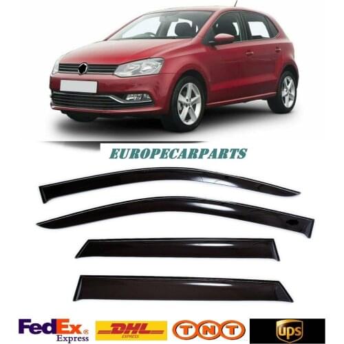 For VW Polo V Hb 2010-2016 Side Window Visors Sun Rain Guard Vent Deflectors 4 pieces