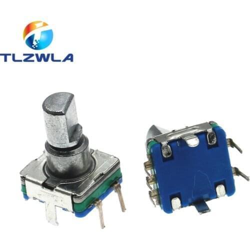 5Pcs EC11 Rotary Encoder Code Switch 20 Position With Switch 5Pin Handle Length 12.5mm Half Shaft Type