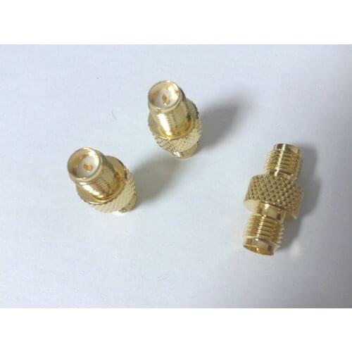 50pcs copper RP-SMA Jack to Jack female (male pin) straight connector NEW