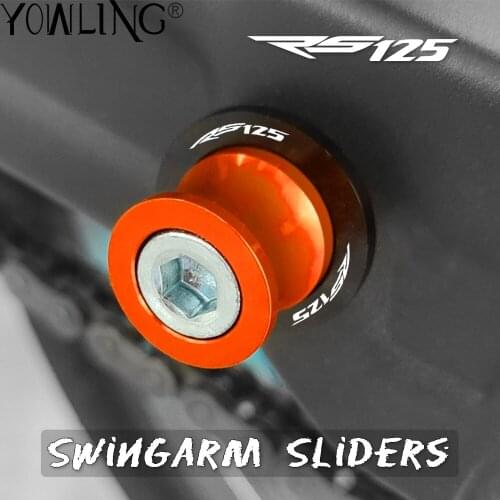 6MM Motorcycle Accessories Aluminum Swingarm Spools Slider Stand Screws For APRILIA RS125 RS 125 1996-2006 2007 2008 2009 2010