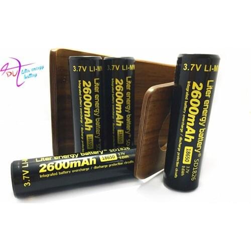 8 pcs/lot New Original 18650 Free shipping Wholesale 100% Authentic Liter energy battery 3.7v 18650 2600mah li-ion battery