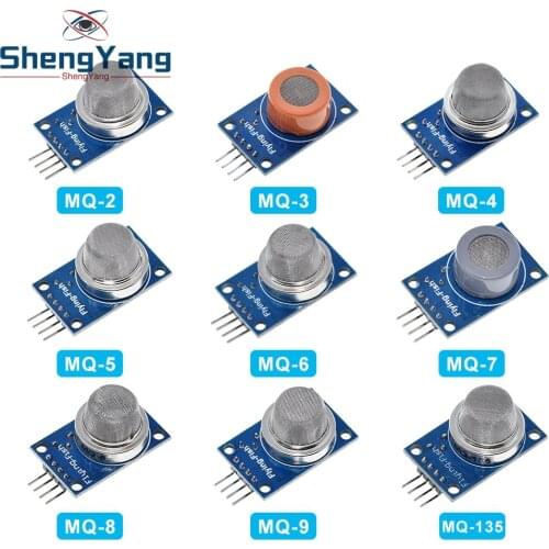 9 PCS/1 Lot Gas Detection Sensor Module MQ-2 MQ-3 MQ-4 MQ-5 MQ-6 MQ-7 MQ-8 MQ-9 MQ-135 Sensor Module Gas Sensor Starter Kit