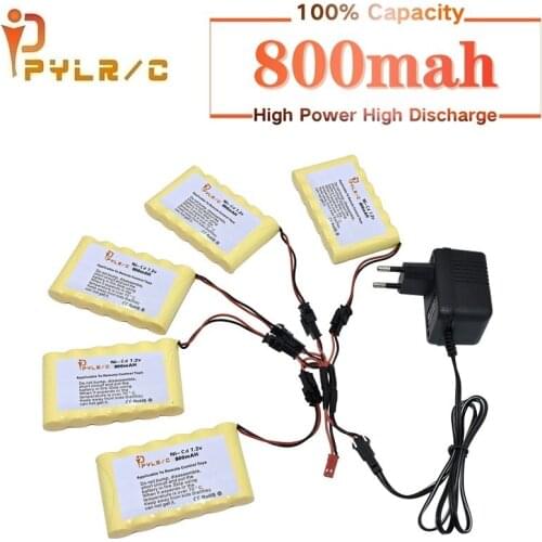 7.2v 800mah Ni-CD Battery And Charger For Rc toys Car Tanks Robots Gun 800mah AA 7.2v Rechargeable Battery Pack For Rc Boats