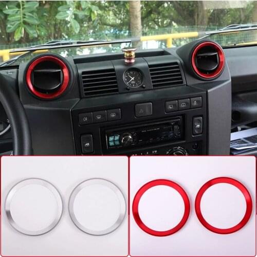 Car Center Console AC Air Conditioning Vent Outlet Decoration Cover Ring For Land Rover Defender 90 110 130 2004-19 Car Accessoy