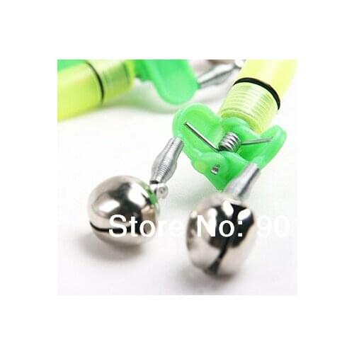 Free shipping 10pcs Sea Fishing Bitealarm Twin Rod Bells with LED Light only $8.99