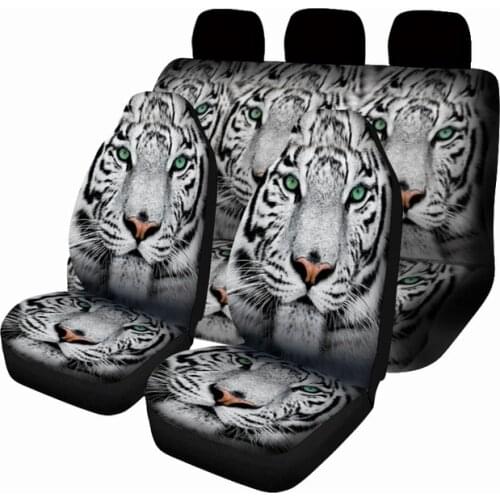 Aimaao Car Seat Covers White Tiger Panther Animal Eye Snow Cat Big Universal Auto Seats Protector Fits Car,SUV Sedan,Truck