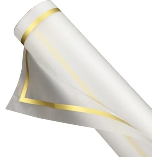 Flower Wrapping Paper White Lines Gift Packaging Florist Bouquet Supplies 20 Cou P31E