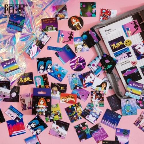 45 Pcs/box Japanese Anime Art Series Decorative Sticker Scrapbooking Diy Label Diary Stationery Album Journal Sealing Sticker