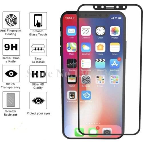 For iPhone XS Max XR Tempered Glass 3D 9H Full Screen Cover Explosion-proof Screen Protector Film for iPhone XS 8 Plus 7 6 6S SE