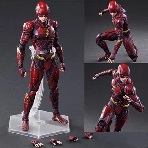 DC Super Hero The Flash Action Figures Play Arts Justice League Model Toys