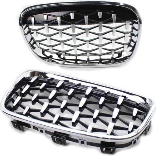 Chrome Diamond Meteor Style Front Grille Fit for BMW 1 Series F20 2011-2014