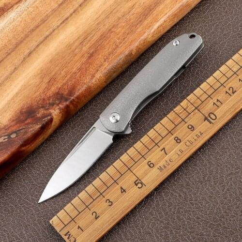 Pocket Mini 14C28N Blade Titanium Handle Pocket Survival EDC Tool Outdoor Camping Tactical Self-defense Hunting Folding Knife