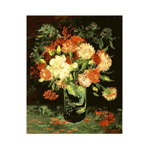 PAINTBOY Framed Pictures DIY Digital Oil Painting By Numbers Flowers Home Decor For Living Room Coloring By Numbers