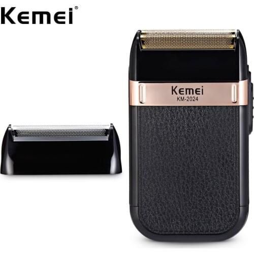 Kemei KM - 2024 Rechargeable Cordless Electric Shaver Men Face Care Beard Electric Razor Machine USB Charge
