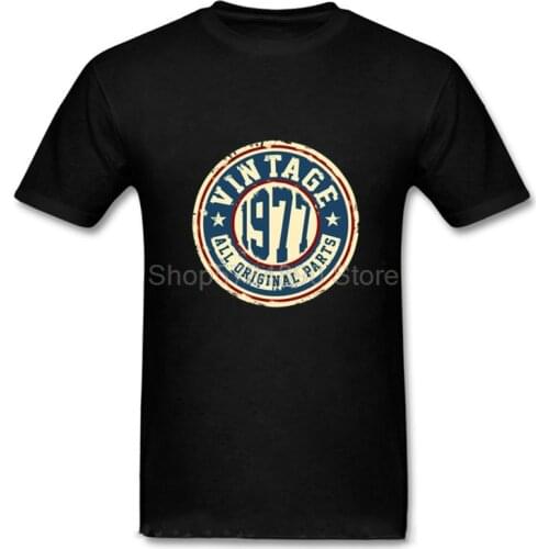 Classic 1977 All Original Parts T Shirts men Casual Custom t-shirt Breathable Fathers day Tees Retro 40th Birthday Gift