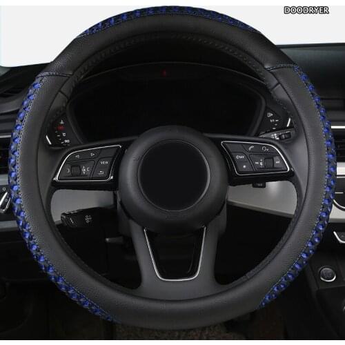 DOODRYER Leather Car Steering Wheel Cover For Luxgen U7 U5 U6 M7 V7 S5 S6