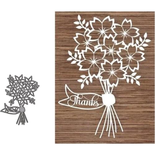 Metal Cutting Dies Cut Die Mold Flower Rose Bouquet Bow Craft Scrapbook Paper Craft Knife Mould Blade Punch Stencils Dies