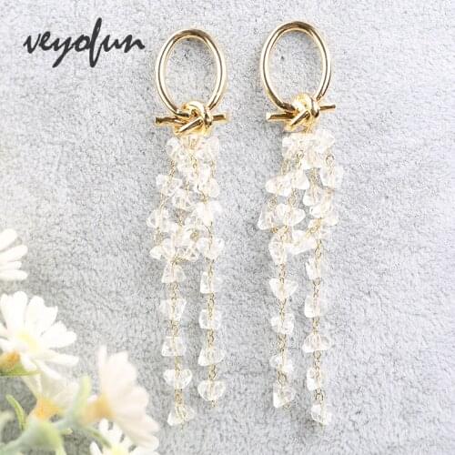 Veyofun Fashion Tassels Drop Earrings needle Trendy Dangle Earrings for Women Jewelry