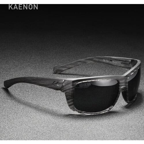 New Kaenon Redwood Polarized Sunglasses outdoor TR90 frame men Mirrored lens Brand Driving Fishing Sun glasses UV400 10 COLORS