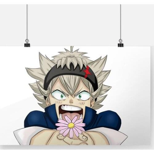 Wall Art HD Printed Negro Asta De Anime Flower Pictures Boy Canvas Home Decor Modular Painting No Frame Cuadros For Living Room