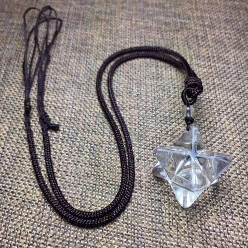3cm natural white crystal merkaba necklace the true crystal healing of the holiday gift