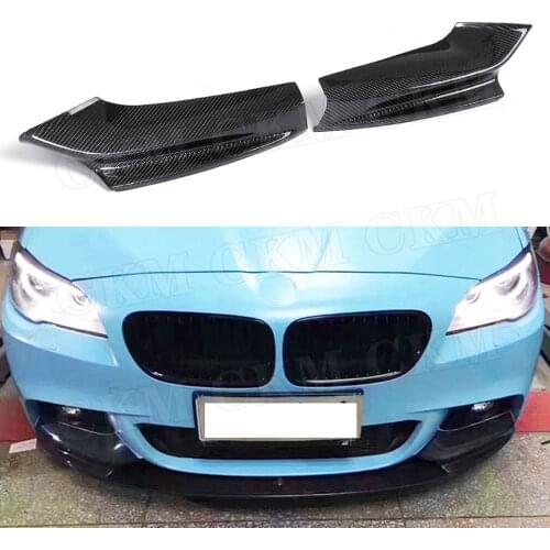 Carbon Fiber Front Bumper Lip Splitters Flap Cupwings for BMW 5 Series F10 M5 M Sport 2012-2017 FRP Bumper Guard Car Styling