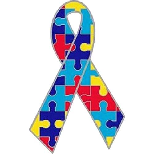 Multi Color Ribbon Denotes Autism Awareness pin autistic gift