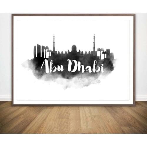 Abu Dhabi Munich Agra Astana Venice Athens Brazil Tokyo Berlin Cairo Bangkok Kuala Lumpur Beijing Travel Poster Canvas Painting
