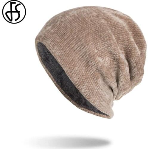 FS 2020 New Corduroy Hedging Cap Soft Plus Velvet Skullies Beanie For Men Women Winter Outdoor Keep Warm Ski Cap Chapeau