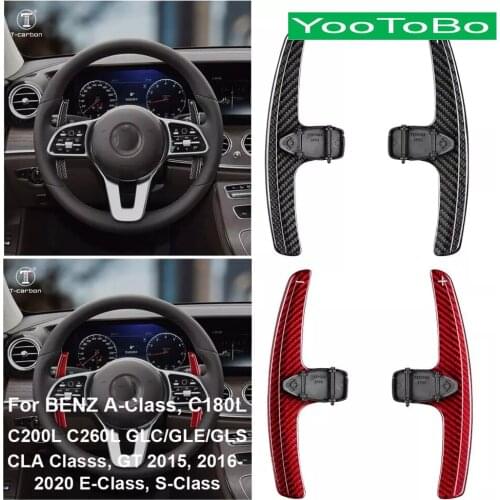 Car Styling Carbon Fiber Steering Wheel Shift Paddle Extension Replacement For BENZ A-Class C180L C200L C260L GLC GLE GLS CLA GT